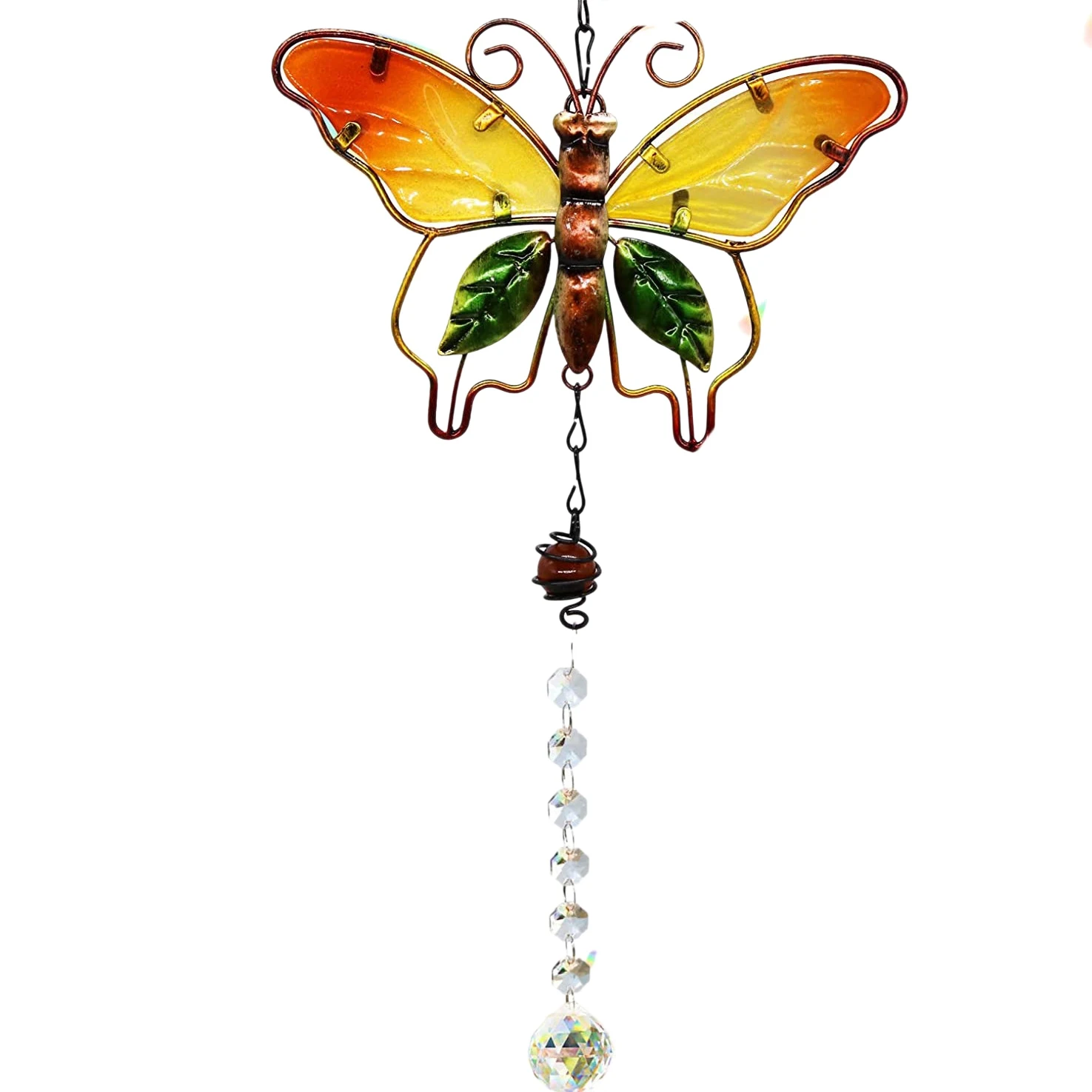 

Suncatcher Crystal Sun Catcher Lighting Crystal Pendant Crystal Ball Prism Pendant Gardening Ornament(Yellow)