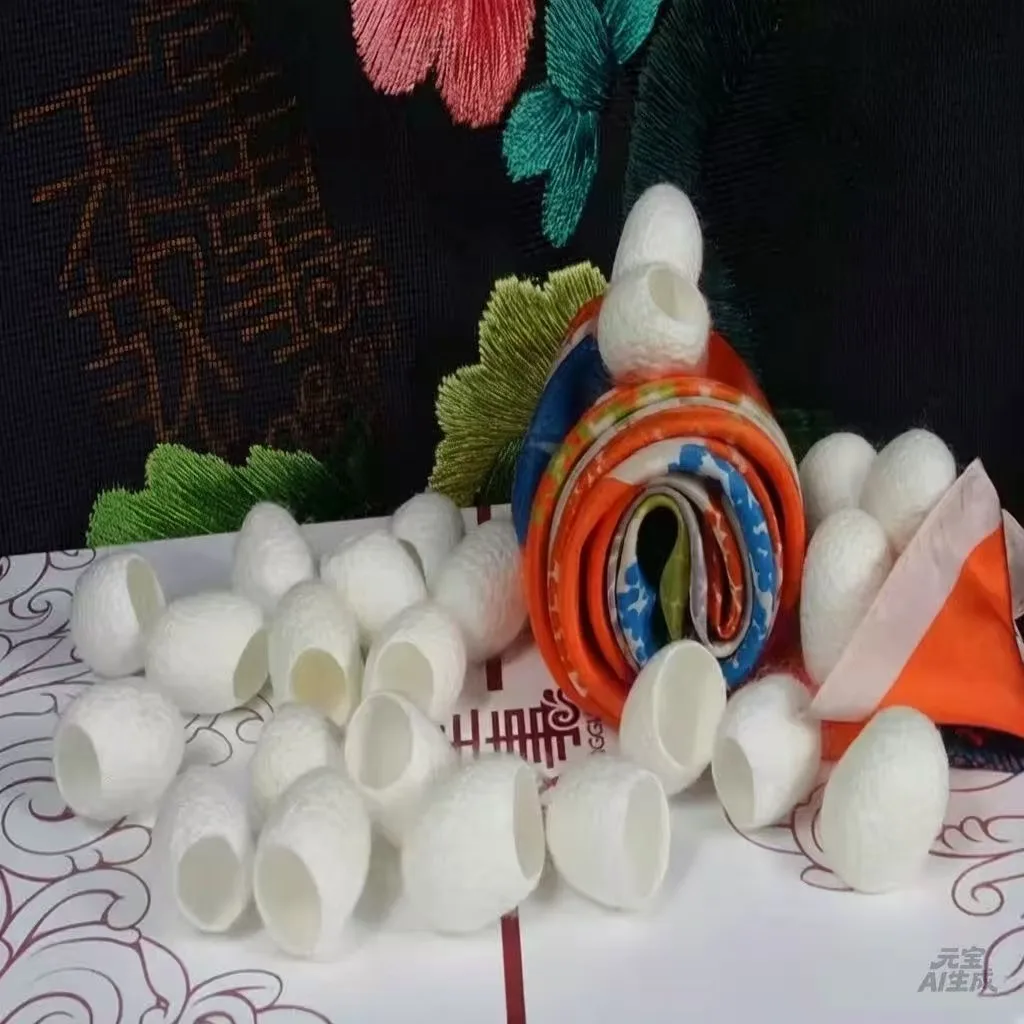 

Factory direct supply of silkworm cocoon shells and silk balls with shaved edges . These shaved cocoons are also skin-beautiful