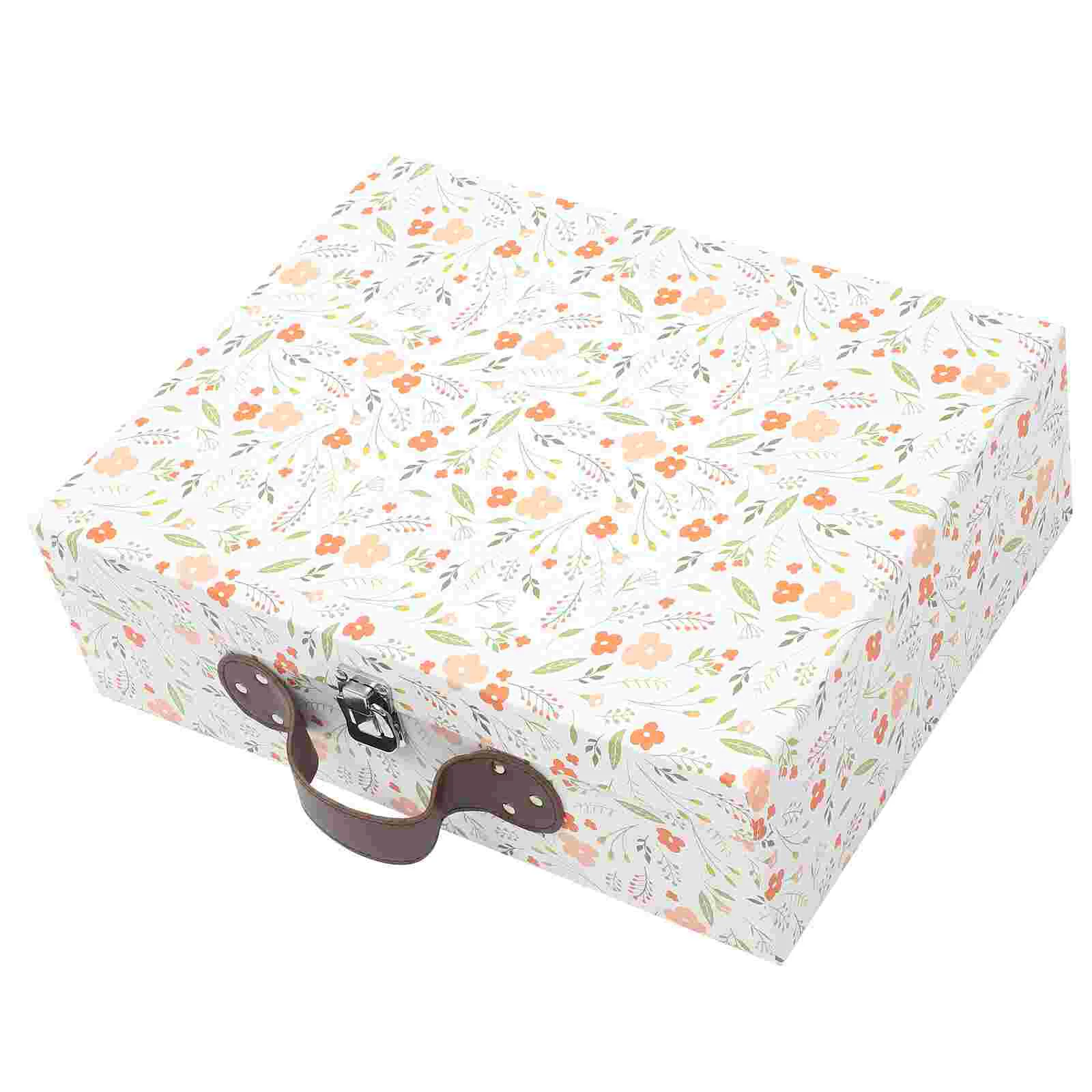 

Portable Storage Box Wedding Suitcase Gift Packing Present Festival Holder Party Supplies Paper Decorative Birthday Boxes Small