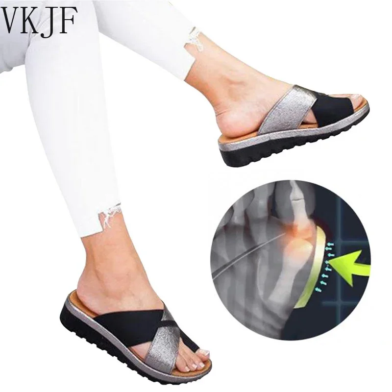 2024 Women Shoes Slippers Orthopedic Bunion Corrector Comfy Platform Ladies Casual Big Toe Correction Sandal Sandalias De Mujer