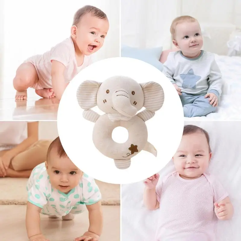 Sonajeros para bebé de 6 a 12 meses, juguetes arrugados de animales suaves para bebé, chupetes y mordedores para cama, cochecito de viaje, cuna de Pascua alta