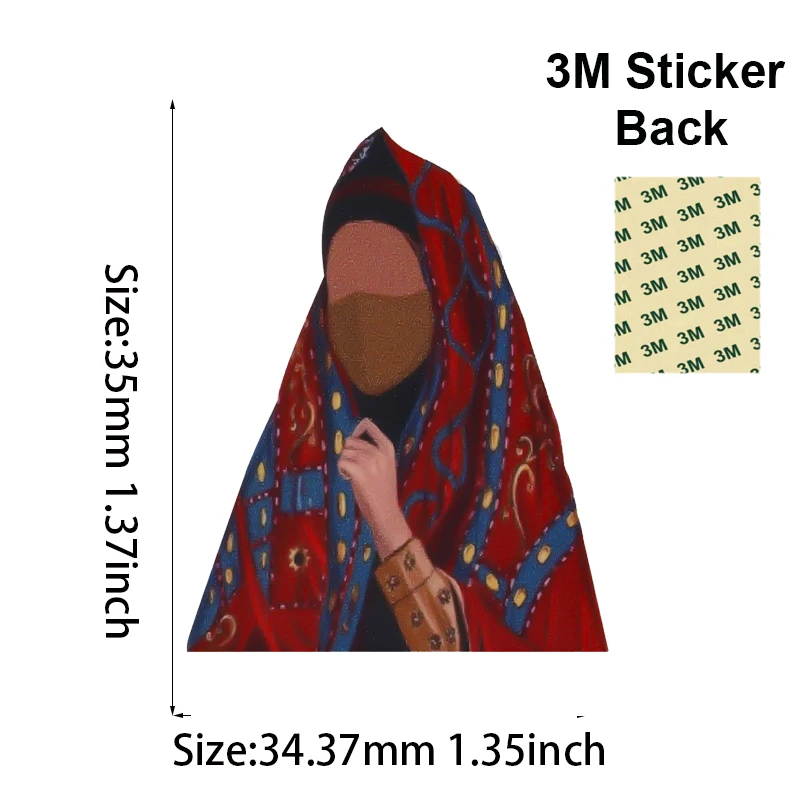 1-5-10-50-100PCS Saudi Arabia Mobile Phone 3M Sticker Badge Metal Pin Broooches Pins