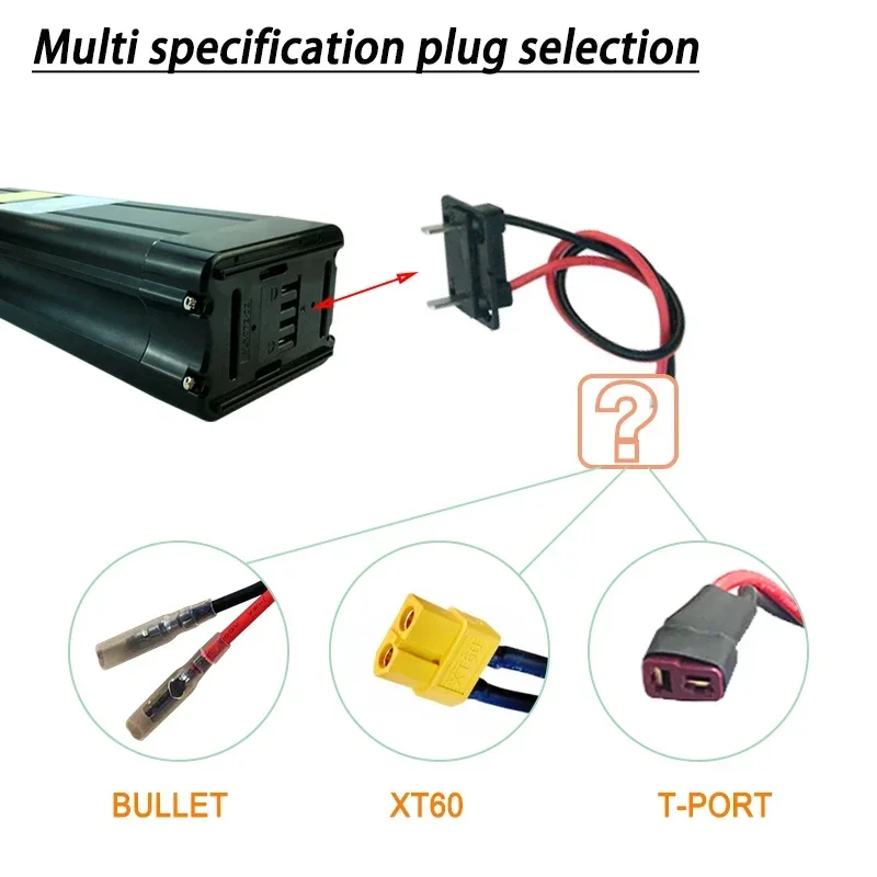 48V 30AH Lithium ion  Battery 18650 Pack for Silver Fish Style Bike Battery with Aluminum Case Anti-theft Lock