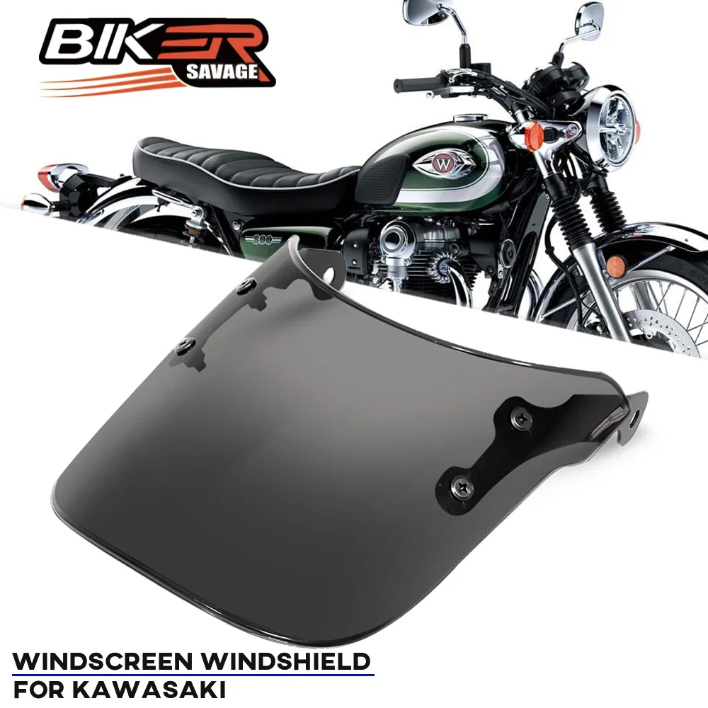 Motorcycle Windscreen Pare-brise For KAWASAKI W800 W400 ER-5 ZR-7 ZR 250 400 500 750 BJ Estrella 250 Wind Deflectors Windshield