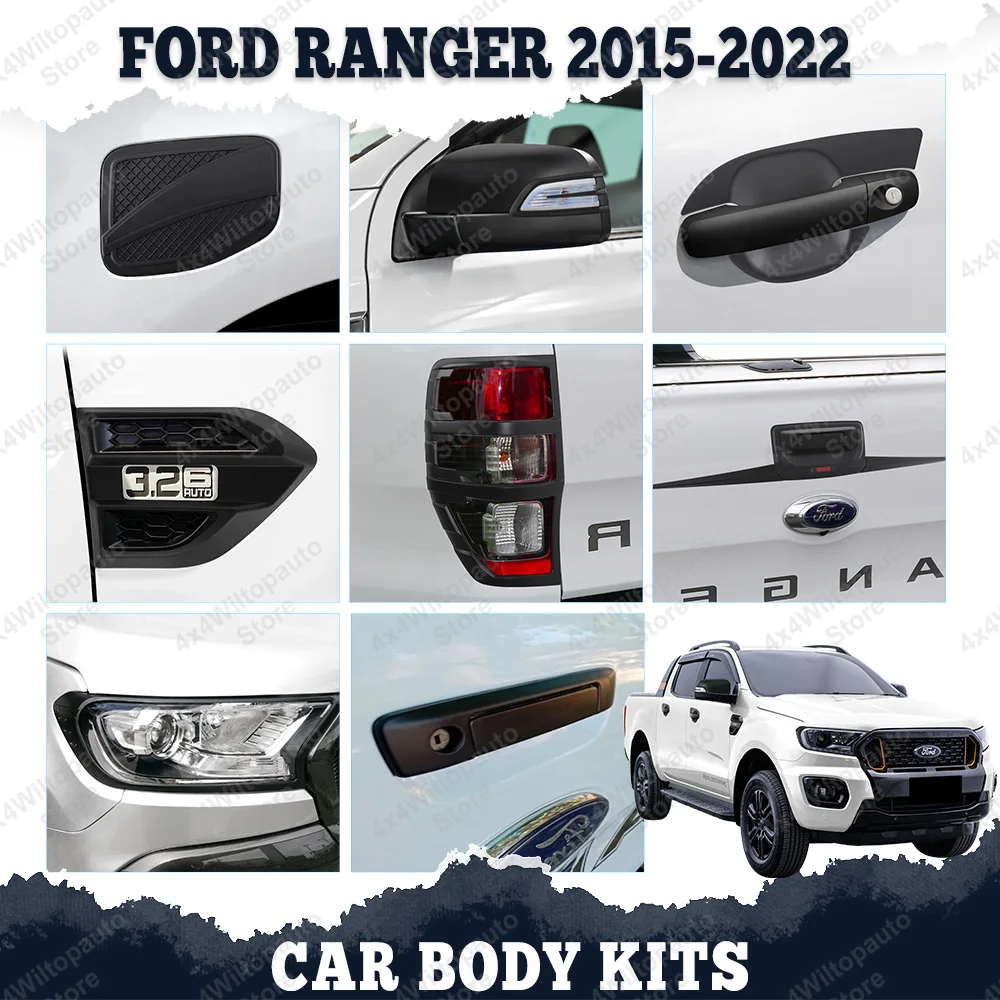 

Car Tail light Surround Cover Trims For Ford Ranger 2012-2022 XLT T8 Side Vent Cover Gas Cover Decorative Exterior Accessories