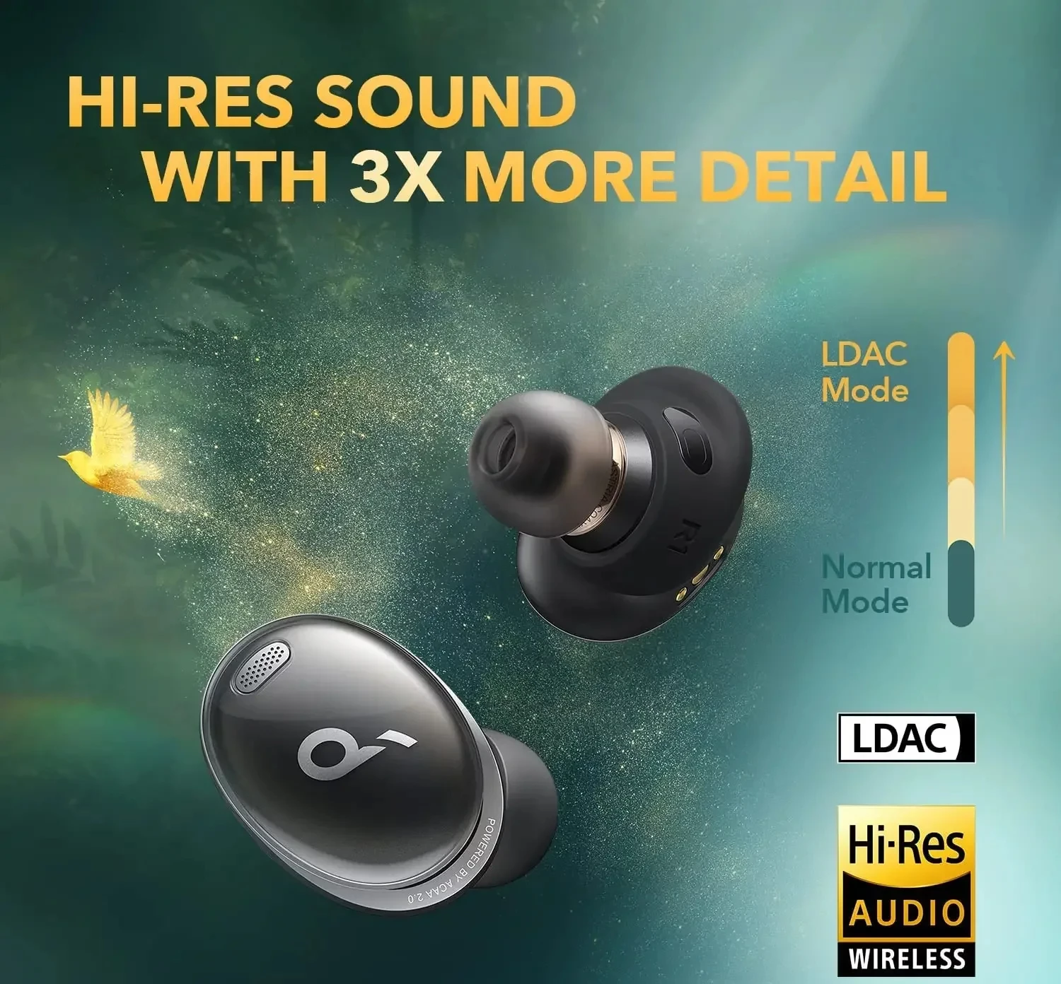 Anker Liberty soundcore 3 Pro noise cancelling earbud with ACAA 2.0 wireless earphone with Hi-Res audio headphone with 6 mics