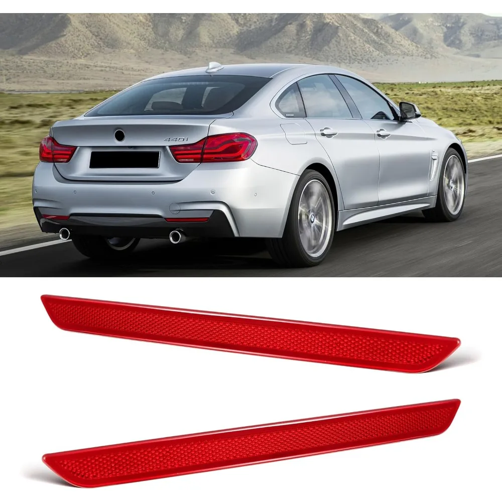 Für BMW 428i 430i 435i 440i F32 F33 F36 4-Serie Auto Hinten Links + Rechts Stoßstange Reflektor hinten Warnstreifen 63147847234 63147847233