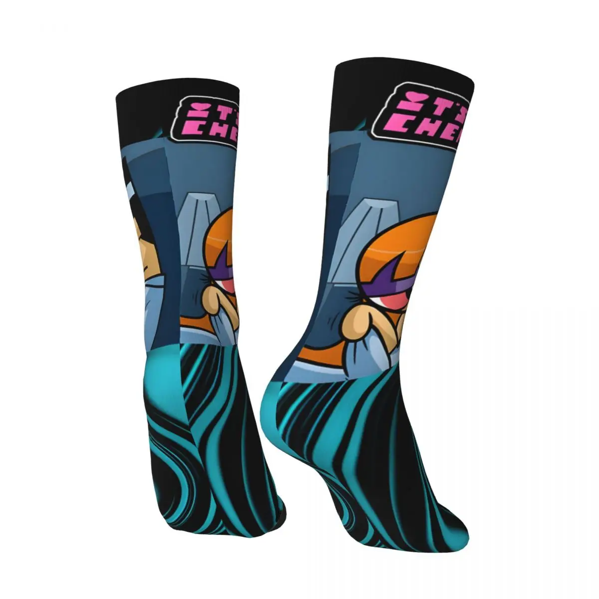 Vintage Impressive Men's compression Socks Unisex Powerpuff Girls Street Style Pattern Printed Novelty Crew Sock