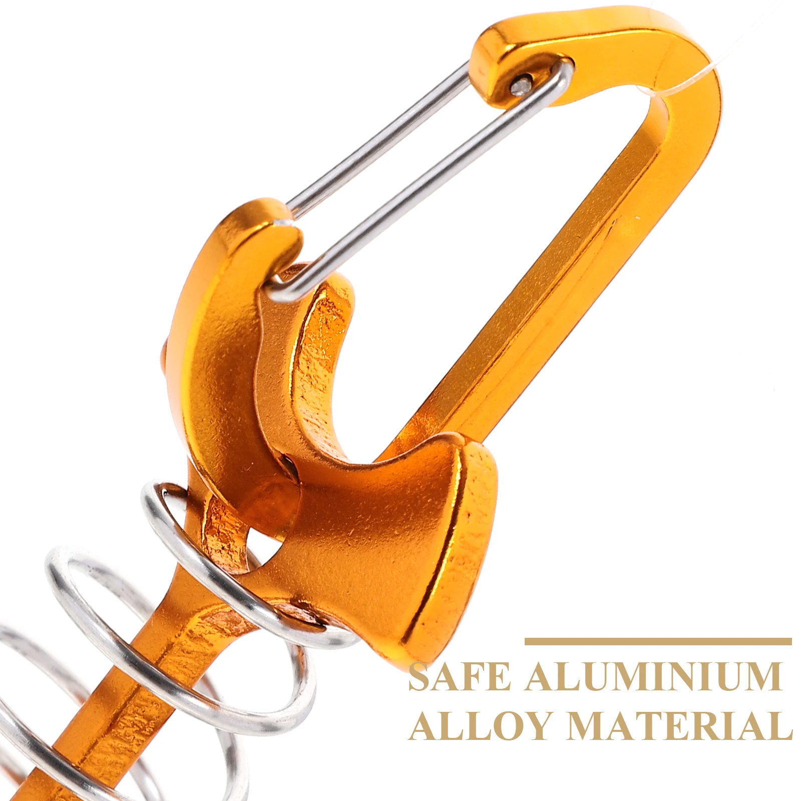 

6 set Fish Pegs Aluminum Stakes for Camping Beach Snow Deck Adjusting Tent Rope Buckle Rope Buckle Windproof Outdoor Needs