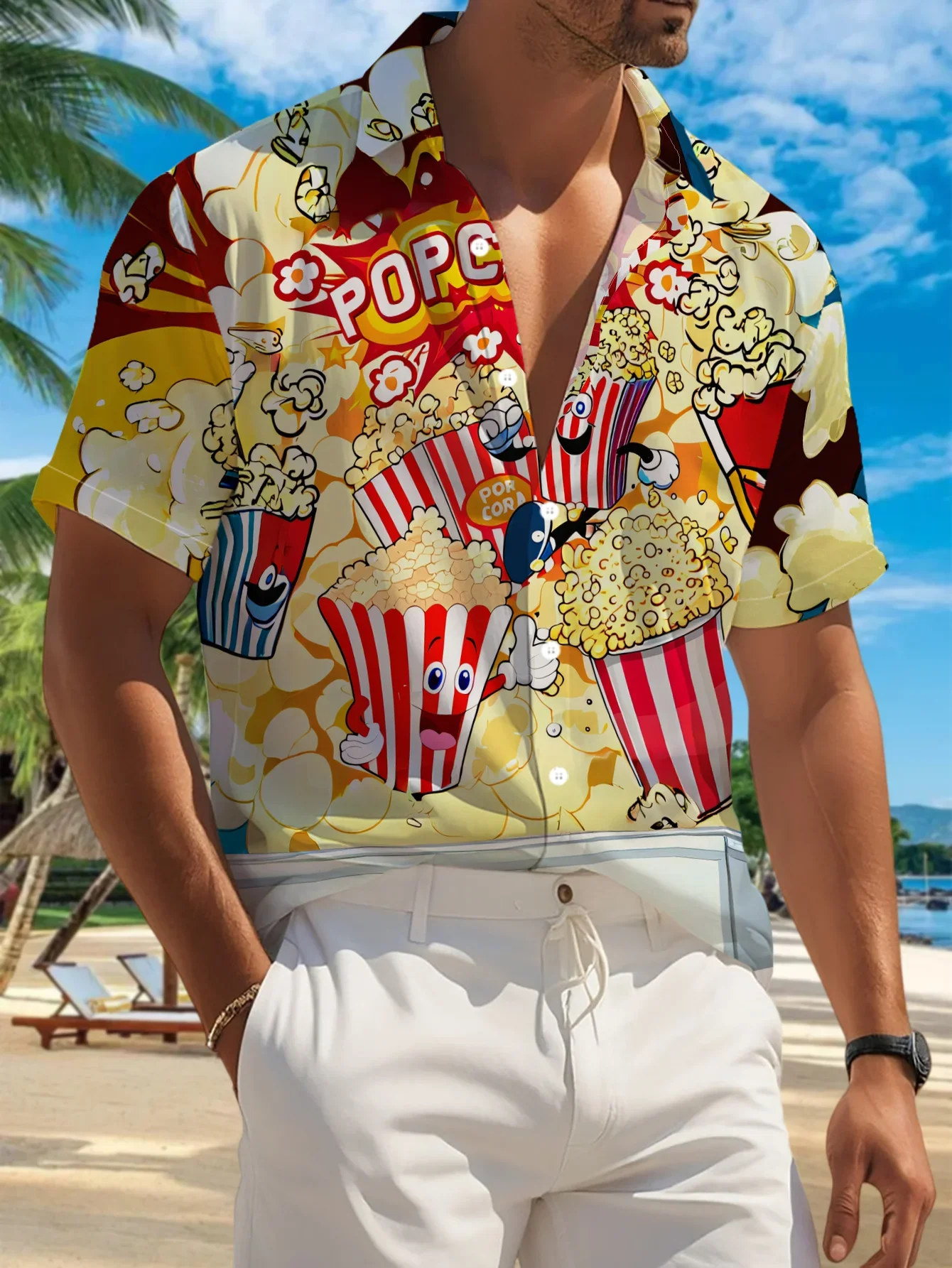 

2026 Summer Casual Men's Hawaiian Shirt Man Women Short Sleeve Chic Beach Party Print Fashion Vacation Shirts