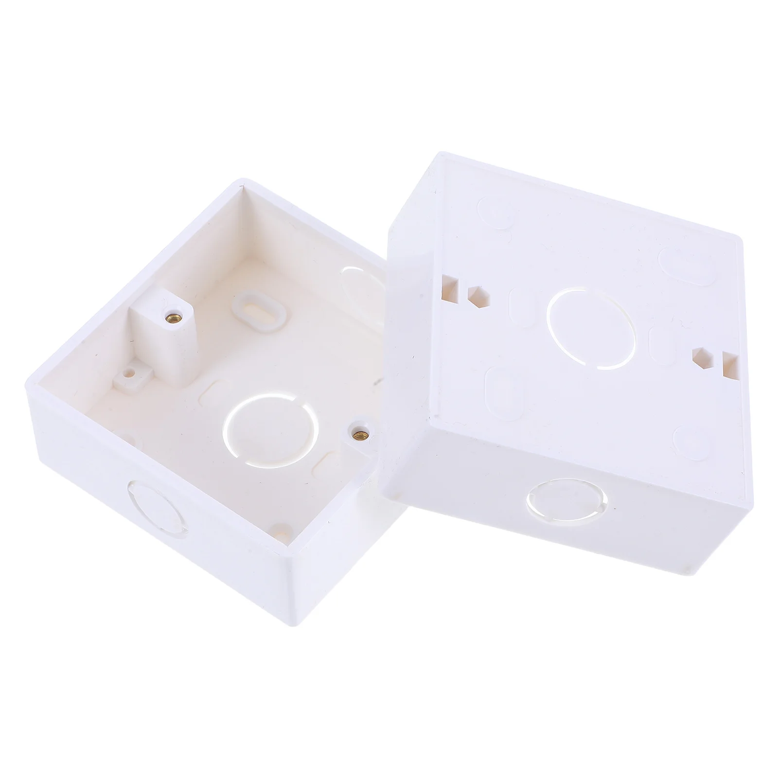 

2Pcs British Screw Socket Box 86 Type Recessed Mount Electrical Outlet Box Dustproof Waterproof for Home Office Safety