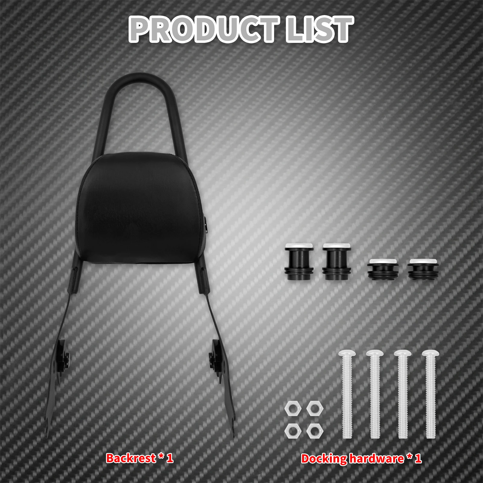 Motorcycle Detachable Sissy Bar Passenger Backrest Black For Harley Sportster XL 883 1200 72 48 Iron Roadster Custom 2004-2023
