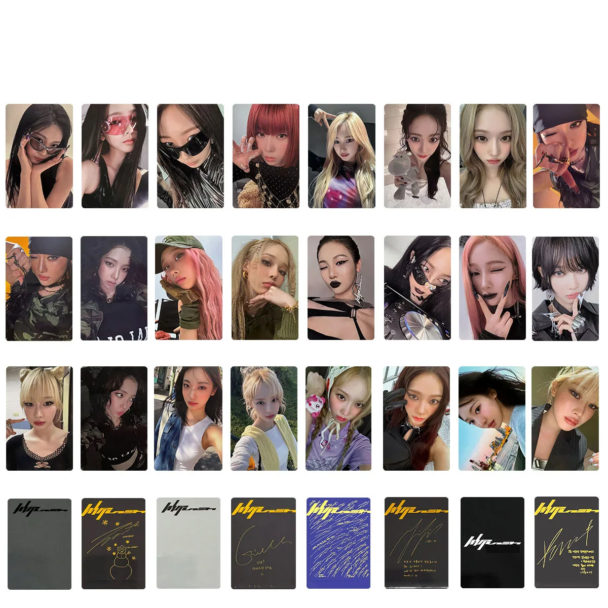 Kpop Idols WINTER NINGNING New Album Whiplash LOMO Card Double Sides Printing INS Style Photocard KARINA GISELLE Fans Collection image 2