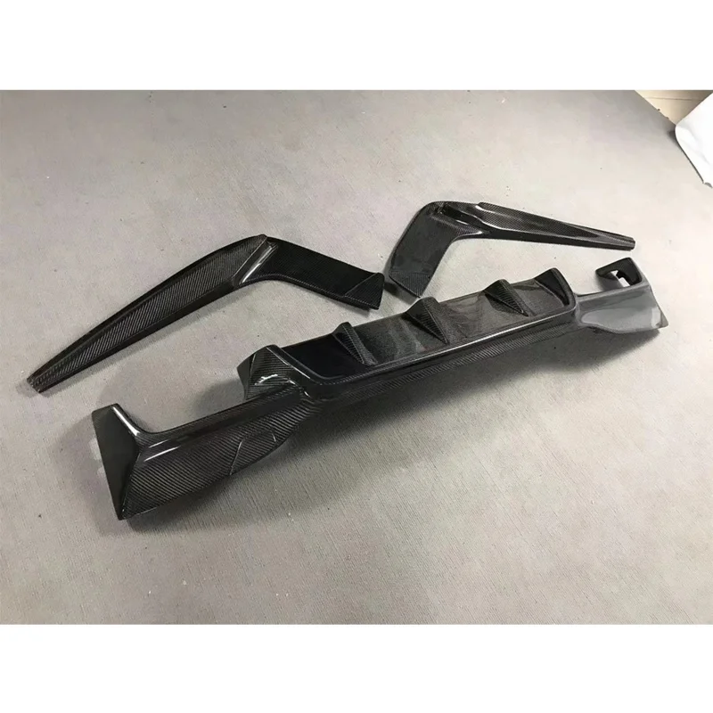 

3D-диффузор заднего бампера из углеродного волокна с боковым наконечником для BMW G30 G31 520 530 540 550 и F90 M5 2017-2023