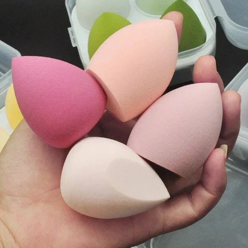 4PCS Teardrop shape  Cosmetic Puff Set Makeup Foundation Powder soft sponge makeup egg Makeup tools Hydrophilic wet and dry
