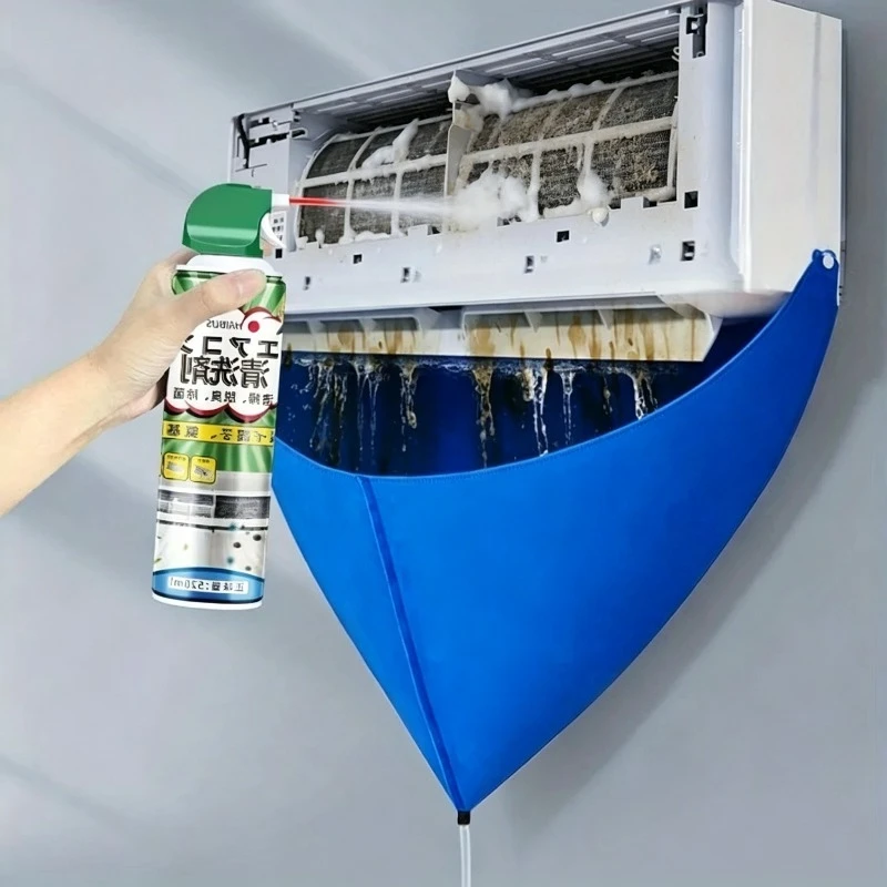 Split Air Conditioner Cleaning Bag Waterproof Household Ac Cleaning Cover Heavy Duty Wall Protector Catchment Drain Hose