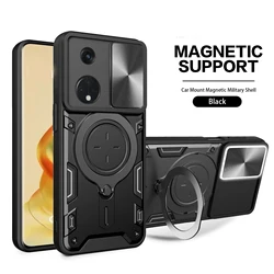 Magnetic Camera Protection Case for OPPO Reno 11 10 8 7 6 8T 7Z Pro Lite F23 F21 F19 5g 4g Hybrid Metal Ring Back Cover