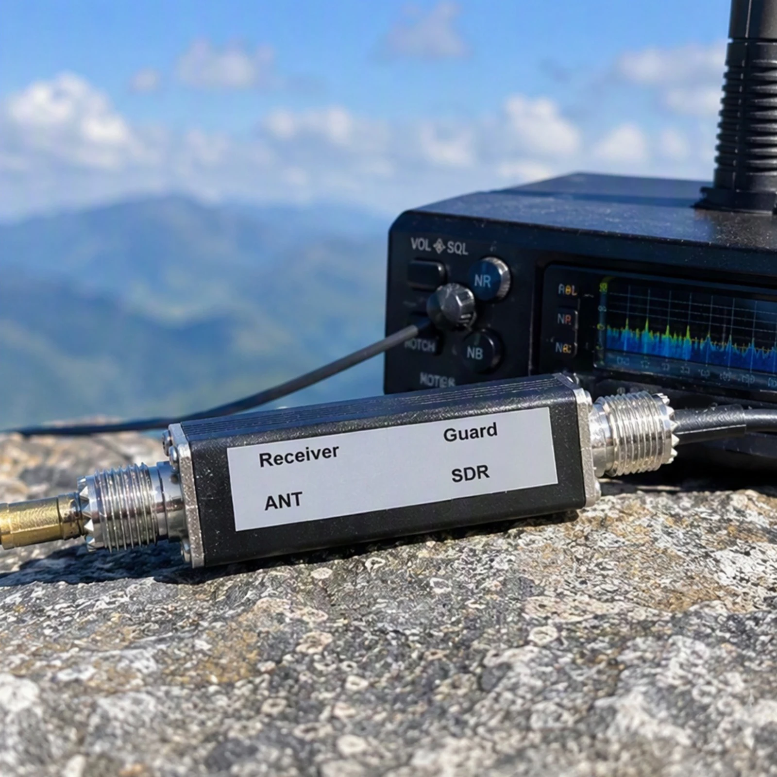RF Front End Protector SDR Receiver Shortwave Radio Protection UHF Connector Aluminum Alloy Surge Guard
