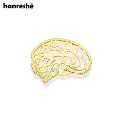 Hanreshe Neurologist Brain Brooch Pins Lapel Backpack Badge Anatomical Gift for Doctor Nurse Graduation Student Medical Jewelry