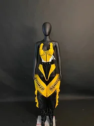 Nightclub Interactive Warm-Up Performance Costumes Fashion Styling Runway Stage Dance Wear Female Singer Bar Party Club Bodysuit