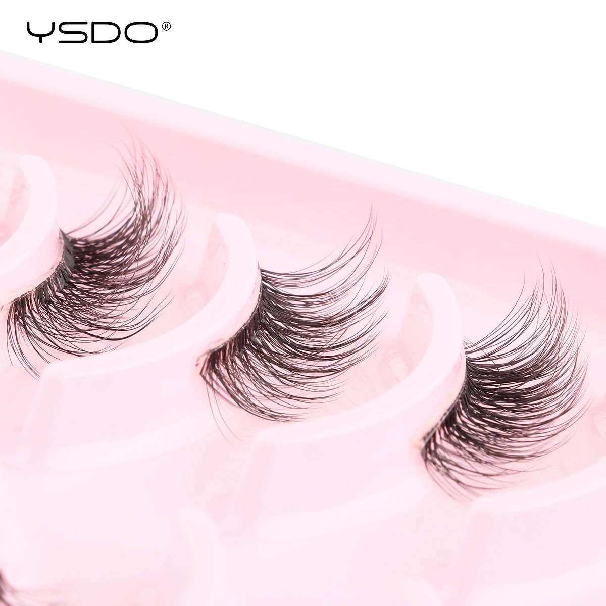 YSDO 5/10 Half Lashes Fluffy Faux 3D Mink False Eyelashes Reusable Make Up Natural Long Wispy Fake Lashes Maquillaje Cils