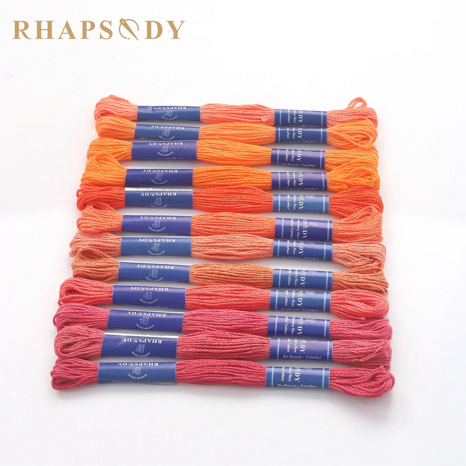 Rhapsodie dmc Qualität ägyptische Baumwolle Stickerei Zahnseide 6 Strang doppelt mercer isierten Kreuz stich faden 12 Farben Set 8 Meter Strang – Detail 32