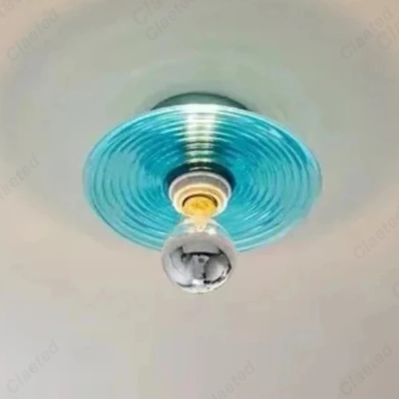 Water Ripple Glass Wall Lamp Retro Bauhaus Style Lighting for Bedroom Corridor Vintage Home Decor Indoor Ceiling Light Fixture