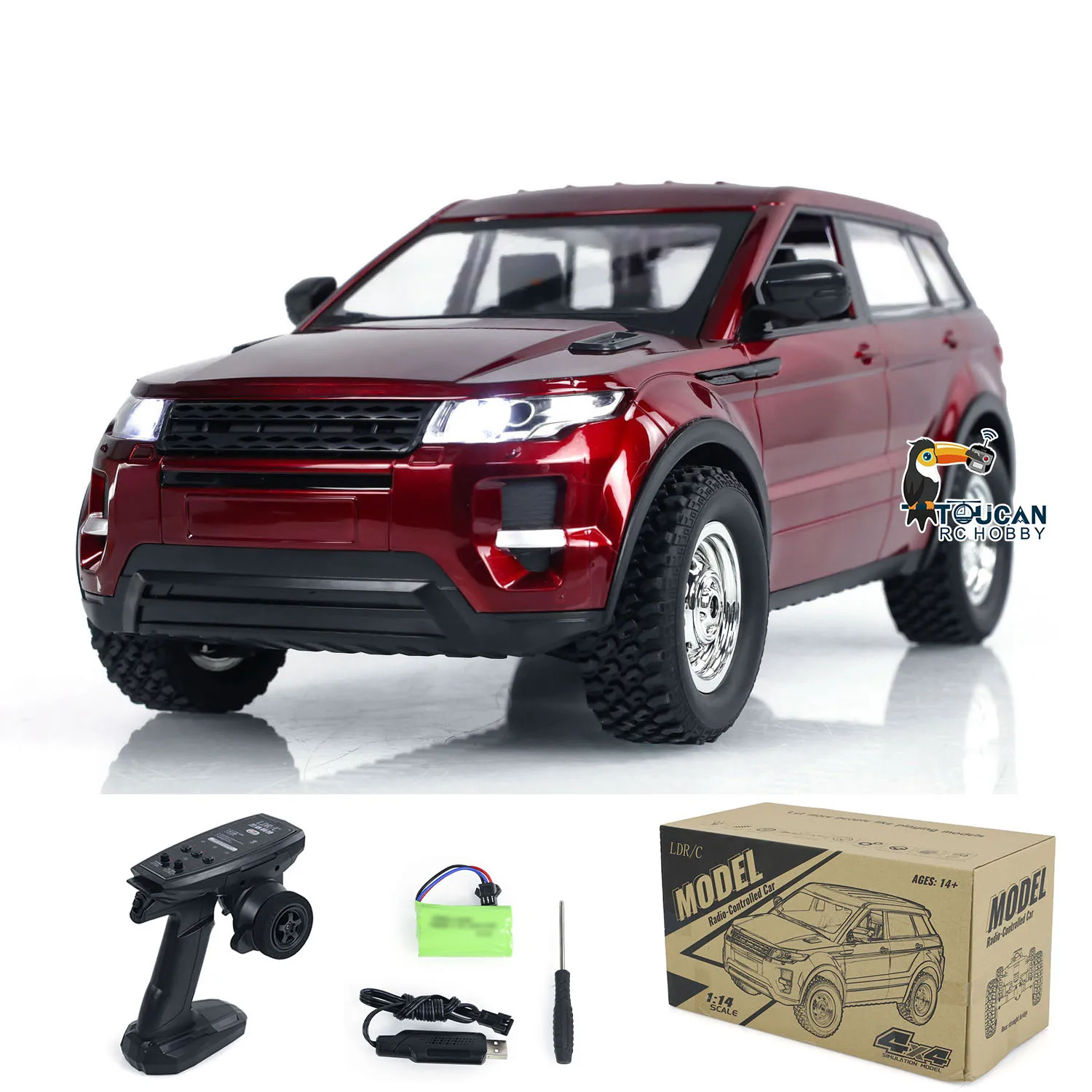 1/14 4x4 RC Crawler Car 4WD Wireless Control Off-road Vehicles Model LDRC LD1299 Car Toy Model Light System Outdoor Gifts