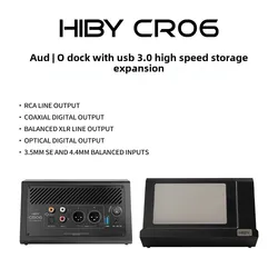 HiBy CR06 HiFi Digital Audio Player Dock For DAPs Home Audio Headphone System Desktop Amplification 4 Outputs 3.5/4.4mm Input