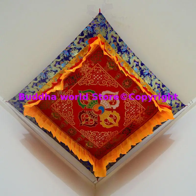 Wholesale Buddhism supply Tibet Nepal family home Temple Auspicious Buddha statue Altar cover Top ceiling Cover cloth of Altar