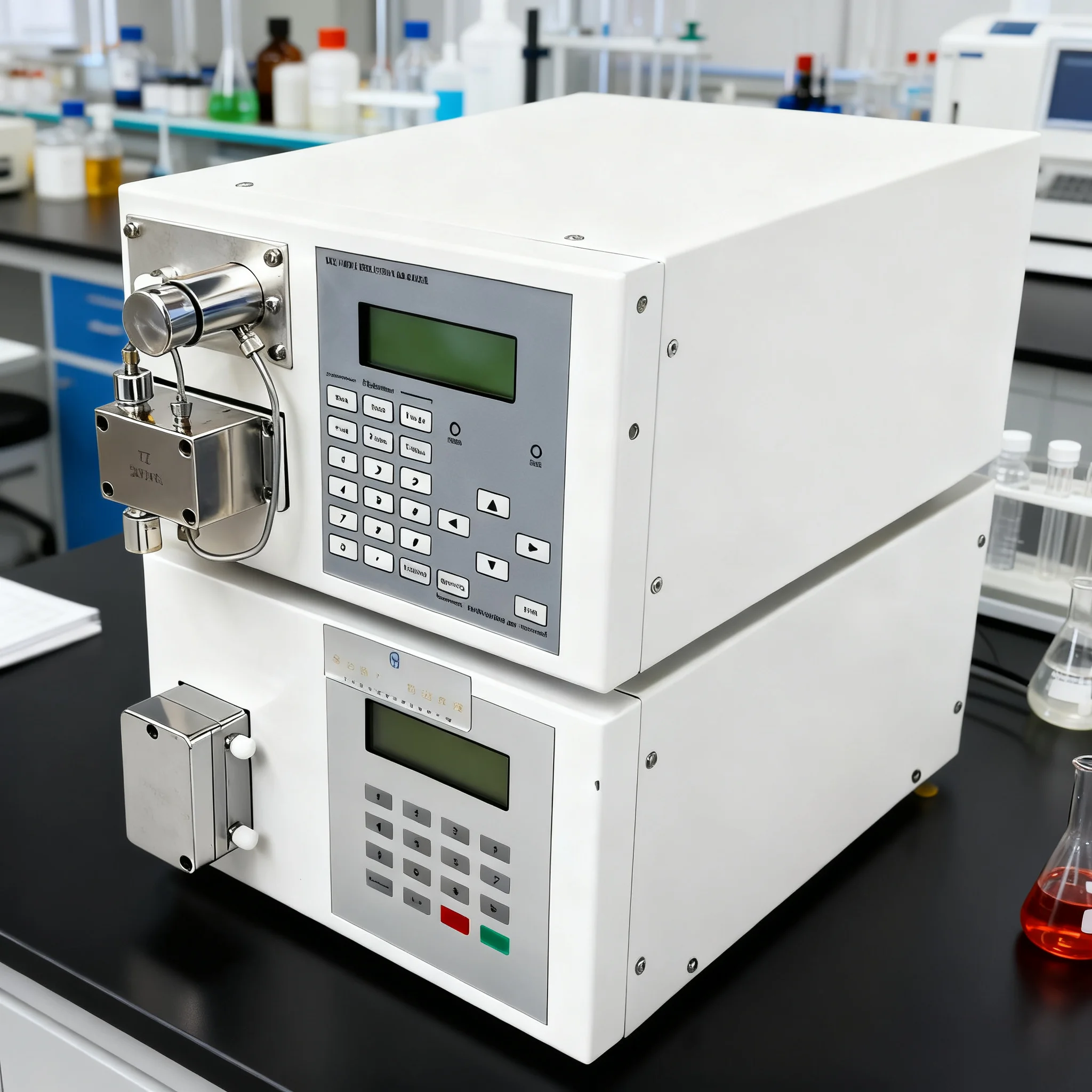 Laboratory testing device, two-unit stackable analyzer, white-box design digital display control scientific instrument