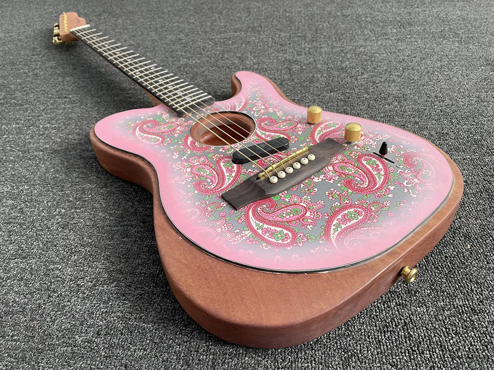 electric guitars,pink color,semi hollow bady, semi hllow body,rosewood fingrboard,high quality,free shipping