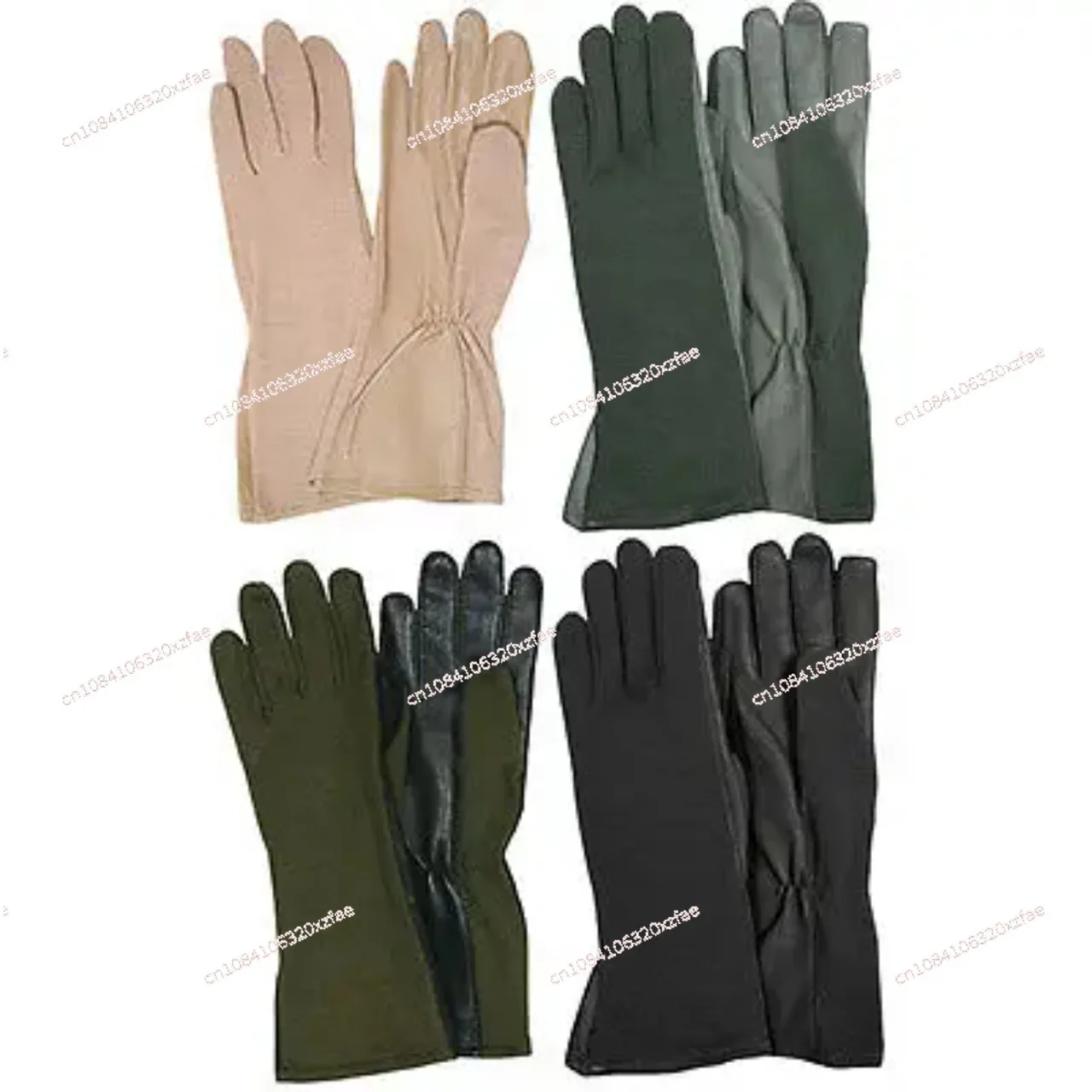 Brand New Sand Green Black Commercial Version Flame Retardant Fabric Tactical Flying Gloves