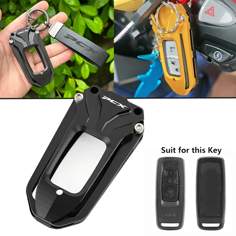 Fit For Honda PCX 160/150/125 PCX160 PCX150 PCX125 Motorcycle CNC Accessories Key Case Cover Protector and Keychain Key Chain