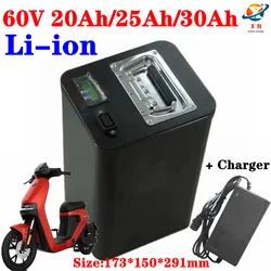 Batterie 60V 30Ah lithium-ion battery 60V 20Ah 25Ah lithium-ion battery BMS 16S, suitable for 2000W electric two wheeled bicycle