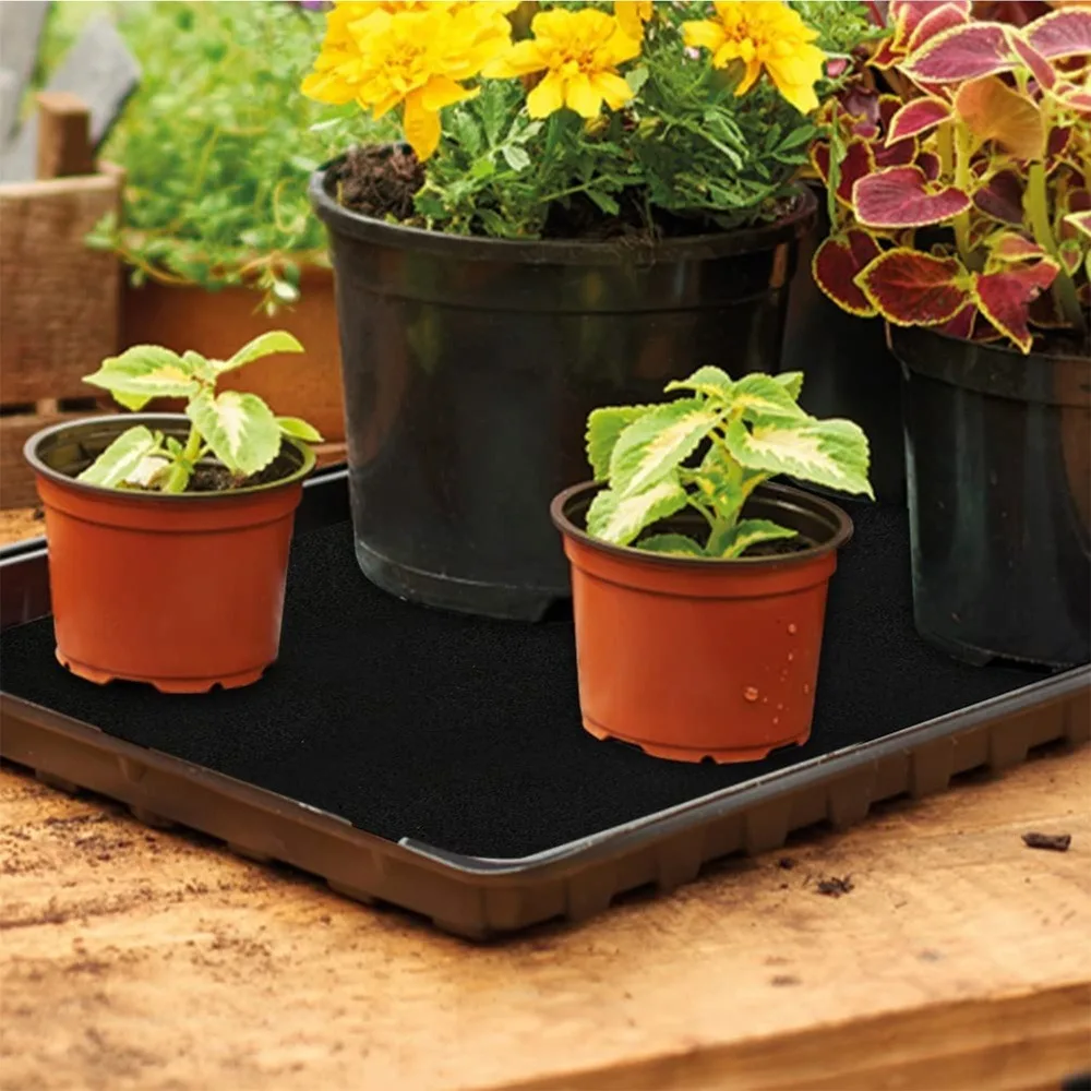 

Breathable Watering Capillary Mat Reusable Eco-Friendly Automatic Plant Watering Mat with 10 Plant Tags Water Retention