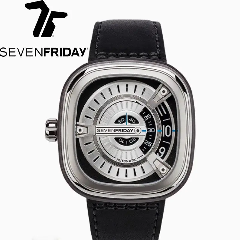 SEVENFRIDAY watch M series square large dial watch M1/01 waterproof fashion watch men\'s automatic mechanical watches sevenfriday