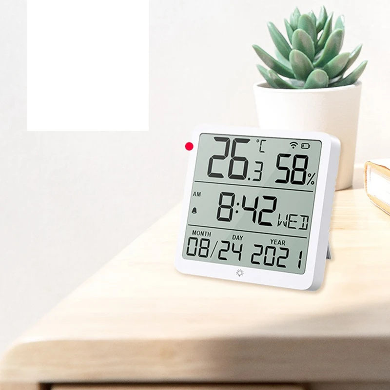 Capteur de température et d'humidité Tuya WiFi, Smartlife Therye.com, hygromètre pour maison intelligente, blanc, 1 pièce