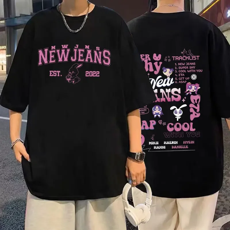 

Newjeans Get Up Album Graphic T-shirt Men Women Fashion Hip Hop Oversized Streetwear Male Vintage Casual Short Sleeve T Shirts