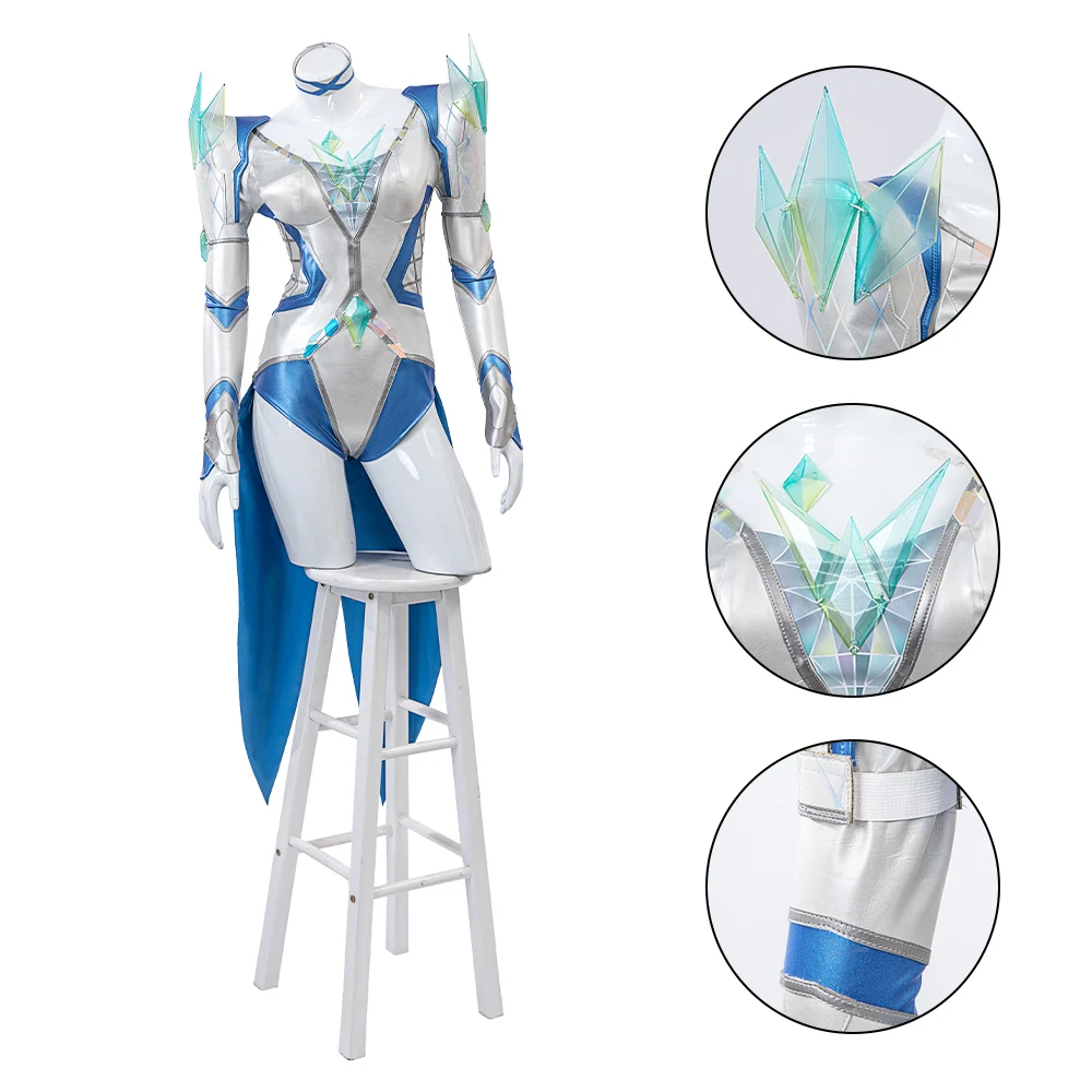 

White Queen Cosplay Halloween Carnival Costume Anime Queen Emma Frost Cosplay Costumes Jumpsuit Outfit Party Bodysuit