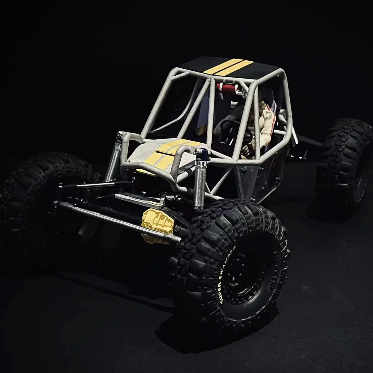 GOZ 1/10 Moon Buggy Tube Frame Rock Crawler, Crawler Tube Frame, Compatible with SCX10, VP F9 F10, Capra, H10 Optic Axles