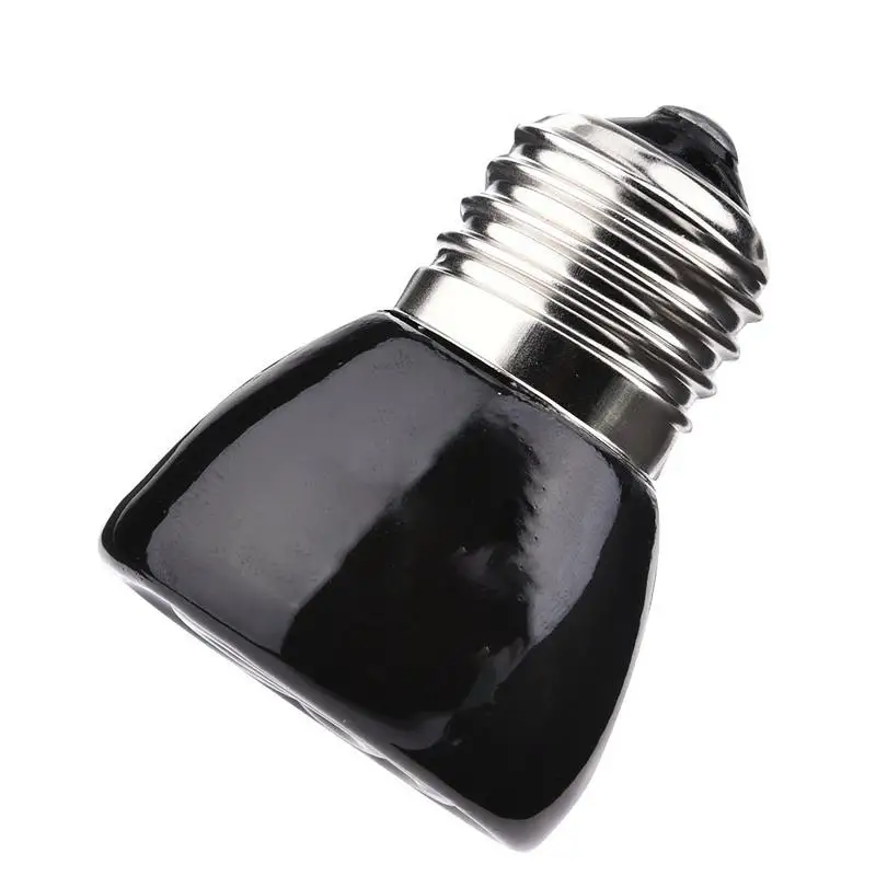 E27 Pet Heating Lamp Black Mini Infrared Ceramic Emitter Heat Light Bulb Pet Brooder Chickens Reptile Lamp Pet 2550 75100W