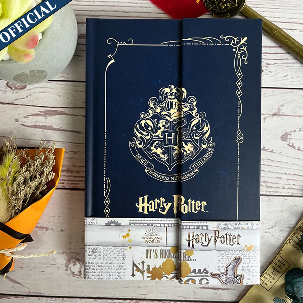 Genuino Harry Potter Magic auténtico cuaderno Retro Hogwarts Slytherin Color página cuadernos estudiante dibujos animados diario libro regalos
