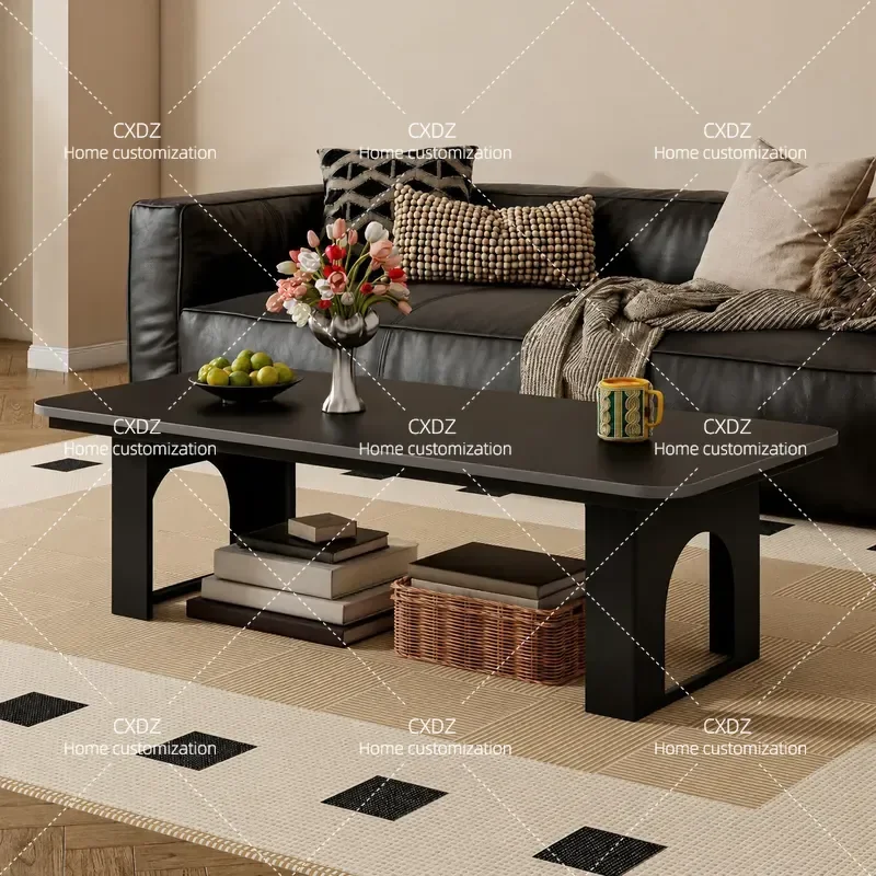 Medieval Style Coffee Table for Living Room High End Light Luxury Rectangular Minimalist Small Side Table Home Decor