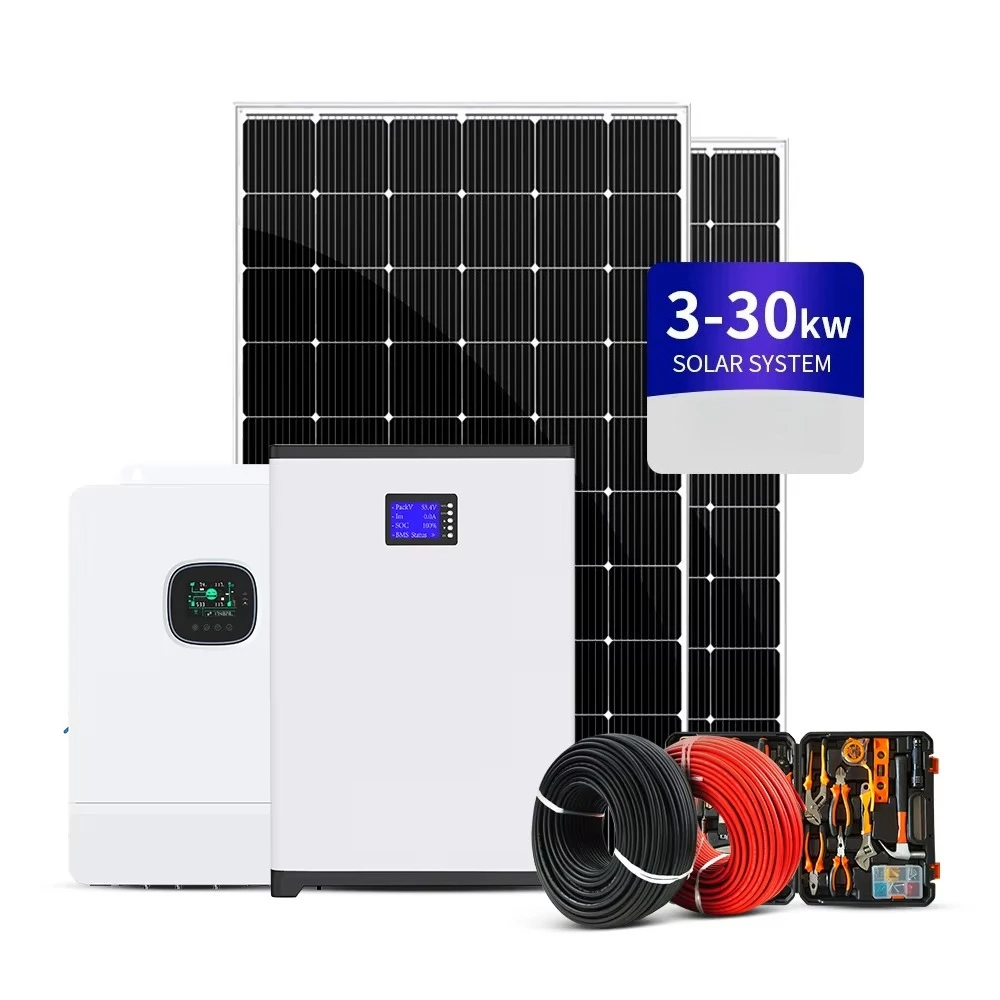 Complete 1kw 3kw 5kw 10KW off Grid Solar Power System Hybrid Inverter 20KW Energy System Solar Panel Kit PV Battery for Home
