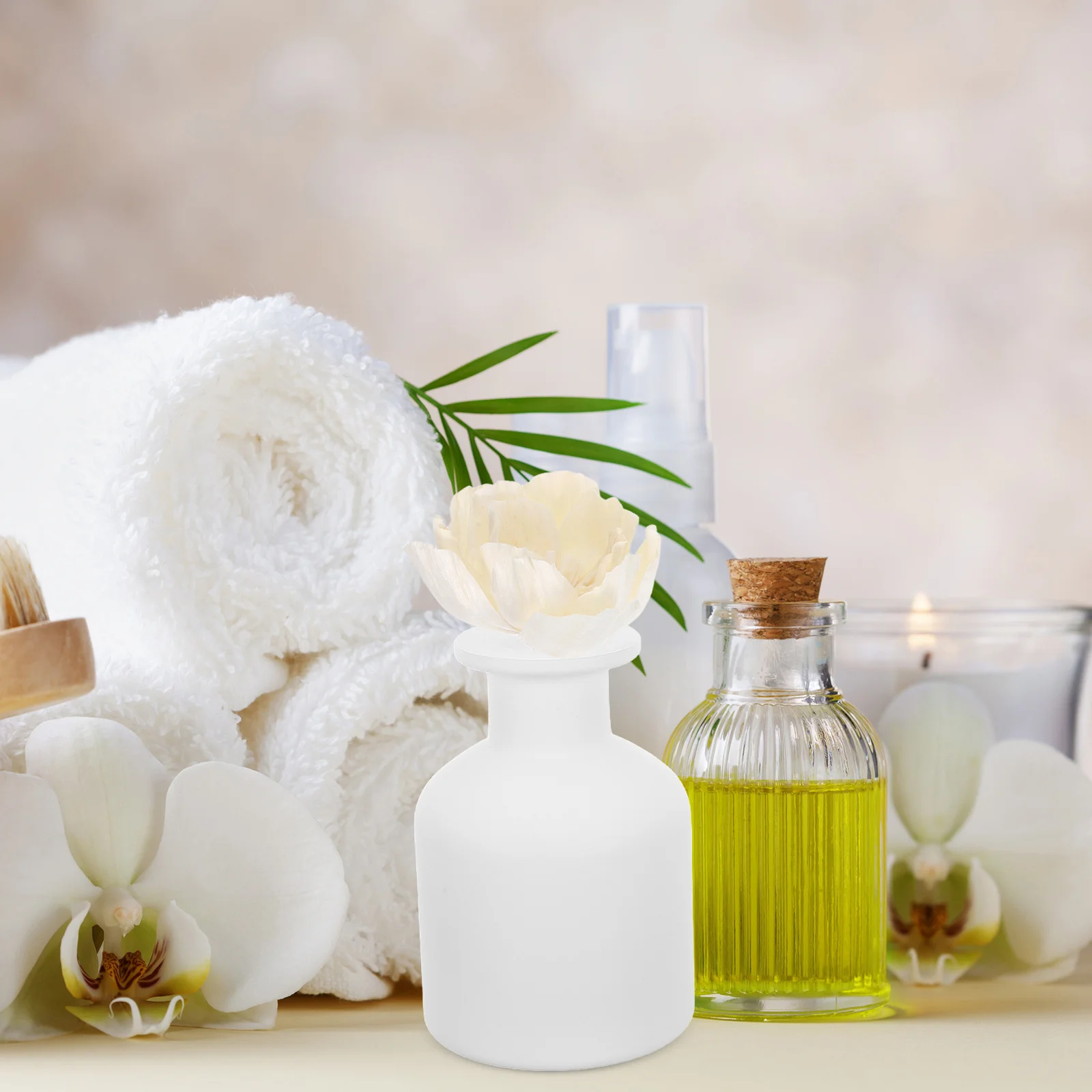 

2Pcs Flower Essential Oil Diffuser Peony Head Cotton Rope Home Office Car Fragrance Flower Diffuser Decorative Blossom