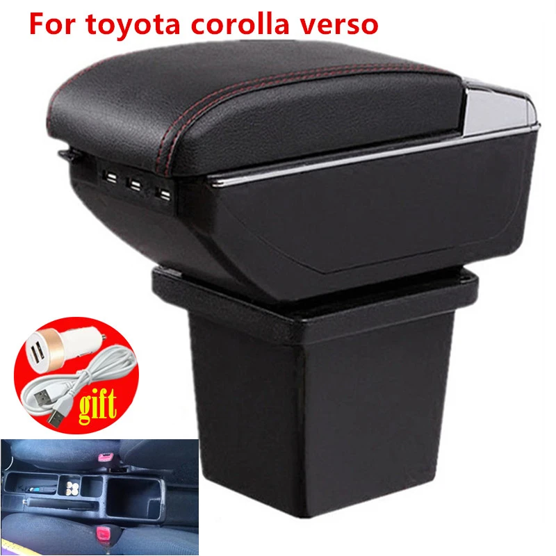 

For toyota corolla verso Armrest box Interior Parts special Retrofit parts Car Armrest Center Storage box USB Charging