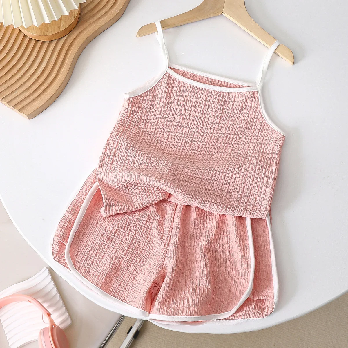 

2025 New Girls Vest Sets Summer Baby Thin Style Shorts Girls Clothes Children Clothing Set Kids Casual Sets for Children