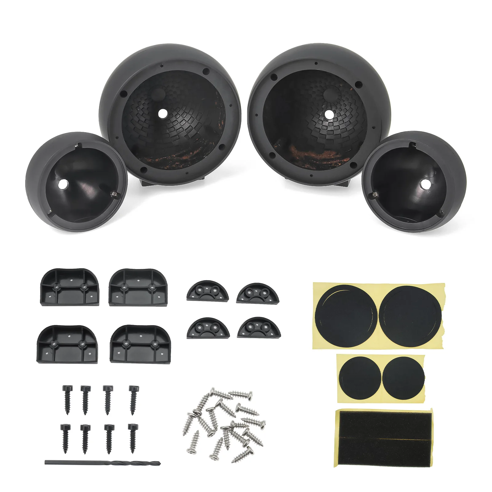 New Black Round Car Speaker Holder Cup Shell Horn Bracket With Horn Pad & Screws for Nissan Fit For Jeep car speakers housing