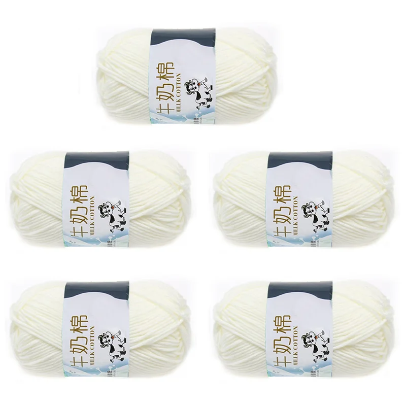 

B28C-5 Группа Молочная хлопчатобумажная пряжа для ручного вязания Мягкая (белая) линия грубая около 2,5 мм